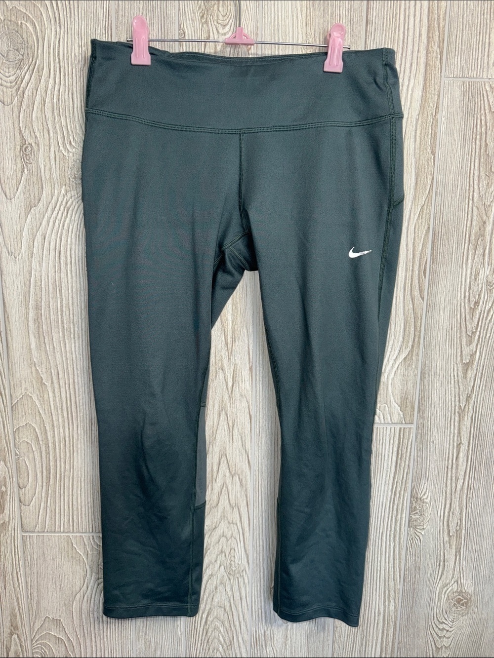 Nike Green Leggings with White Swoosh